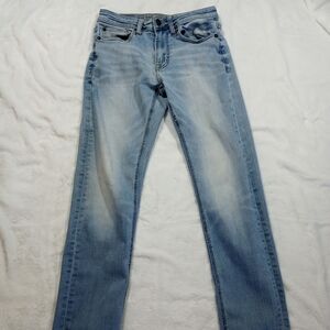American Eagle Light Denim Wash Jeans 28 x 32 Long Straight Leg Distressed Pants